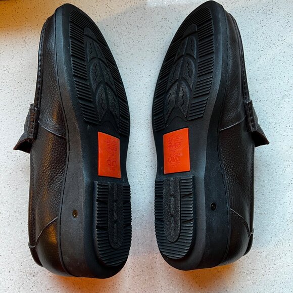 Gravity Defyer Men’s Size 11.5 Loafers Brown Pebble Finish EUC Leather Pig Skin - Picture 8 of 12